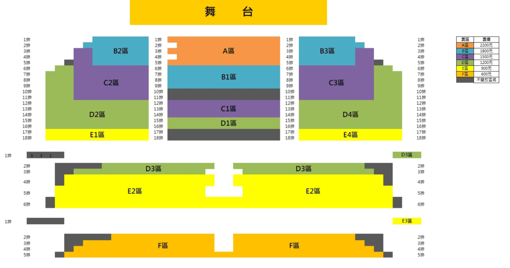 影集式音樂劇《SC驚釀小酒館》_高雄場票區簡圖